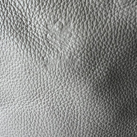 Italian Genuine Leather Mini Backpack Purse, Cream Pebble Texture, EC! main image 8